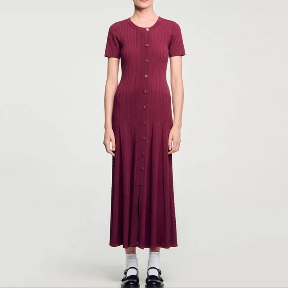 Sandro Knit Maxi Dress - Picture 4 of 14